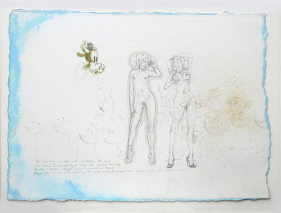 Peregrine Honig: Showgirl 2004 Mixed Media 11.5 x 15 in - 29 x 38 cm Porvenance: OPS Gallery