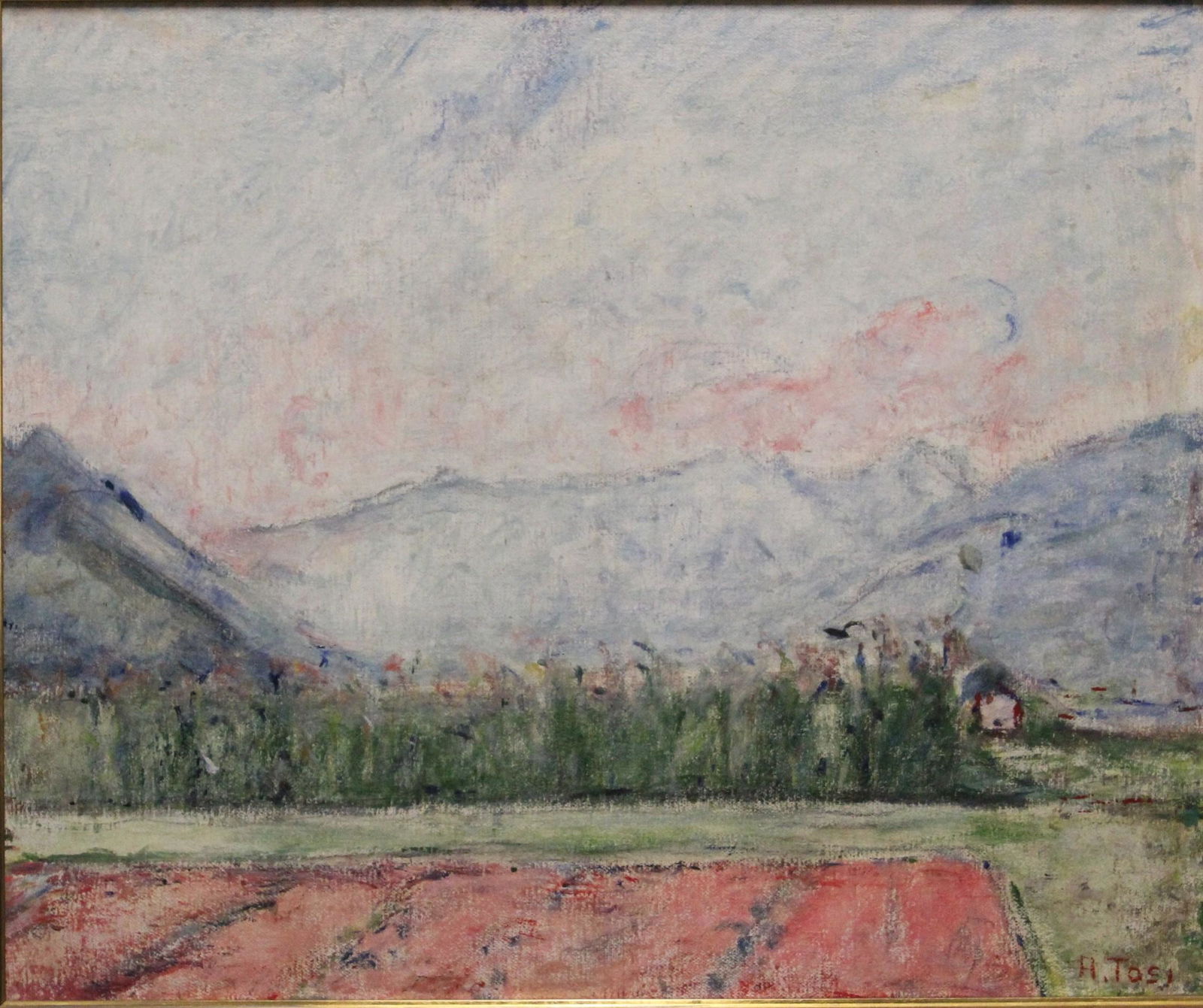 Arturo Tosi (1871 - 1956): Arturo Tosi (1871 - 1956) Landscape Marco di Settamore, 1951 Oil on canvas Signed on lower right 19 3/4 x 23 1/2in. - 50 x 60cm $ 2,000 - $ 3,000