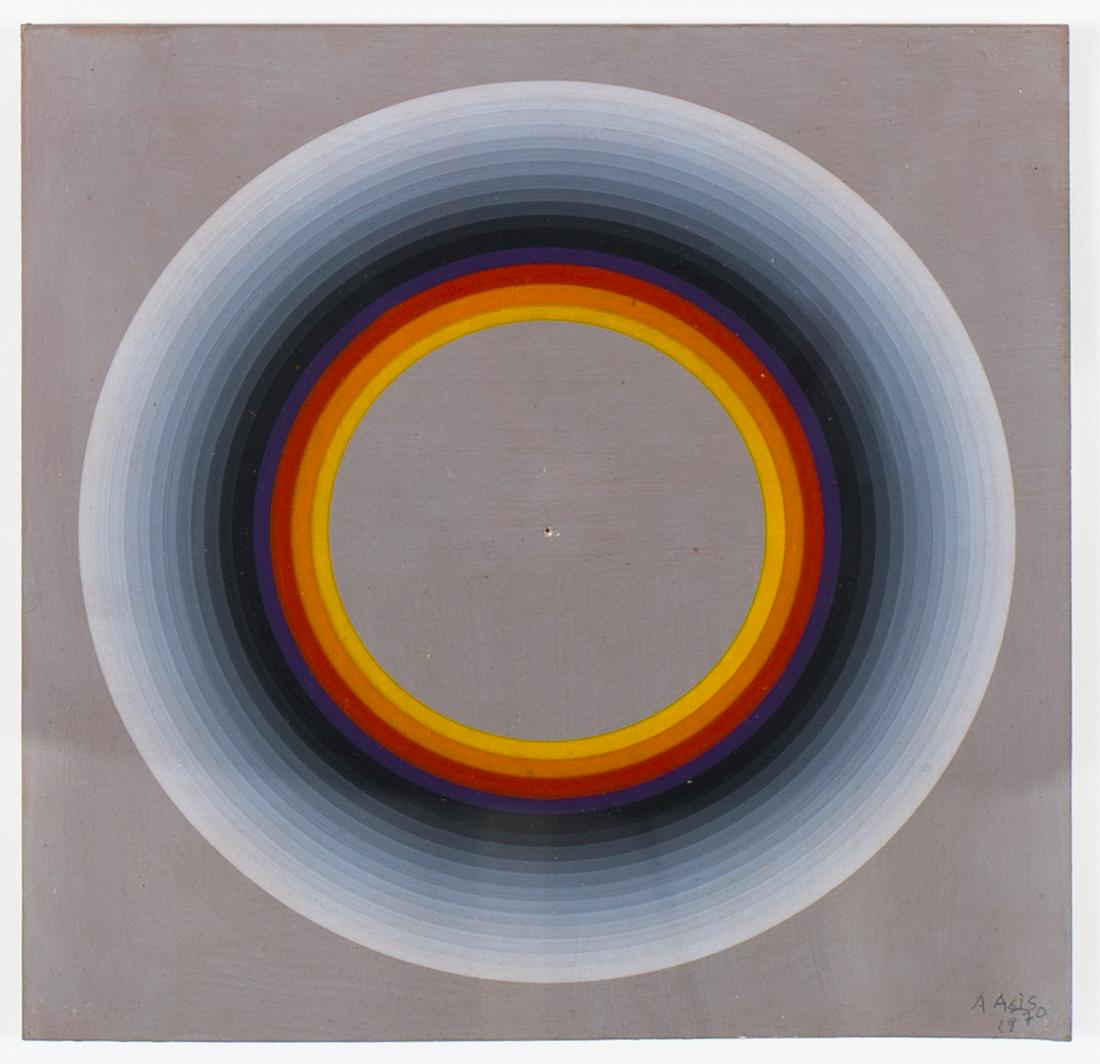 Antonio ASIS ( 1932): Antonio ASIS ( 1932) Untitled, 1970 Acrylic on board Signed 'A. Asis' and dated lower right 5.9 x 5.9 in. - 15 x 15 cm. 200.00 300.00