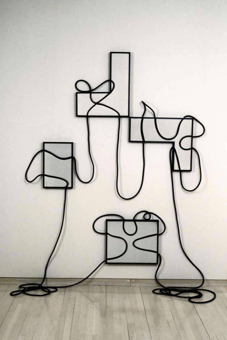 Vik Muniz (Brazilian, born 1961): Abundanza (To Piranesi), 1990. Silver print, frame, rubber cord. Unique Piece. 92 x 59 in. – 233.68 x 149.86 cm.. Estimate: $30,000- $40,000Provenance. Stux Gallery, NY. Gabrielle Bryers Gallery, NY