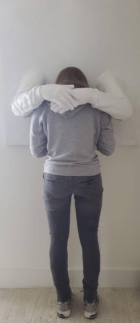 Mark JENKINS (American, born 1970): “the Hugh” 2013. Tape, wood, metal, resin, fiberglass,. plastic, aerosol foam and clothing. unique. 78 x 36 x 22 in. – 198 x 92 x 56 cm.. PROVENANCE. Fabien Castanier Gallery, Miami . Private Co
