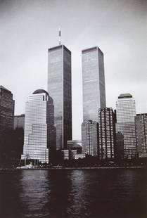 Adolfo DORING (American-Mexican, born 1961): Adolfo DORING (American-Mexican, born 1961) Twin Towers, 2007 Gelatin silver print_ Signed and dated lower right, inscribed 'WTC 2001' lower left Edition of 6 40 x 29.9 in. - 101.5 x 76 cm.