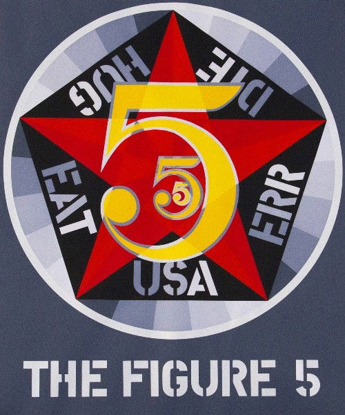 Robert INDIANA - the Figure 5: Robert INDIANA (born 1928) the Figure 5, 1971 serigraph, signed and dated lower right Edition 160/200 39 x 21 in. -- 99 x 81 cm.