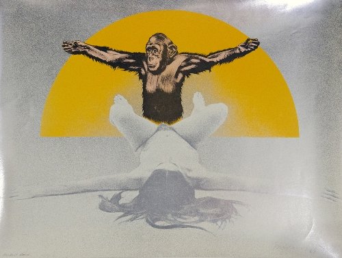 Mel RAMOS (born in 1935) Woman with Chimpanzee, 19: Mel RAMOS (born in 1935) Woman with Chimpanzee, 1969 Lithograph in colors; signed and dated in pencil lower right, Annotated Mourlot Proof lower left, printed by Mourlot, Paris Edition: printer’s pr