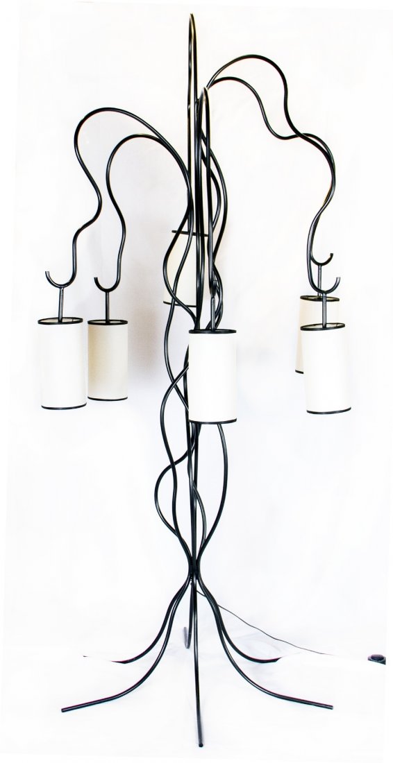 Jean ROYERE (1902-1981) French School Liane, model: Jean ROYERE (1902-1981) French School Liane, model circa 1959 Standing Lamp Black-lacquered metal 83 x 37.8 in. - 211 x 96 cm.