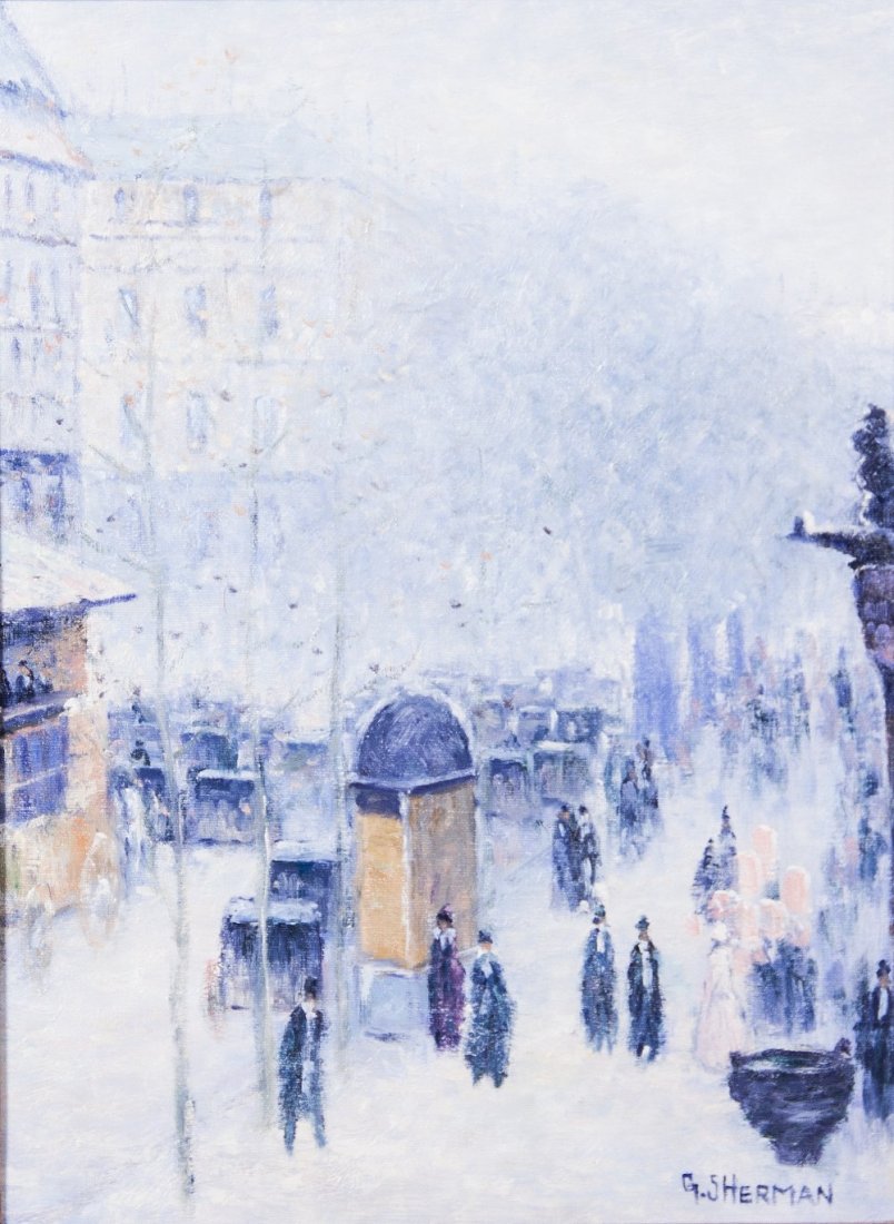 Gail Sherman CORBETT (1871-1952) American School P: Gail Sherman CORBETT (1871-1952) American School Paris Scene Oil on canvas; signed lower right 16 x 12 in. - 41 x 31 cm.