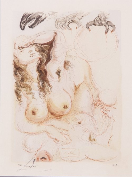Salvador DALI (1904-1989) L'Aigle de la Grace: Salvador DALI (1904-1989) L'Aigle de la Grace Lithograph; signed lower left, annotated EA lower right 11.75 x 8.5 in. - 30 x 22 cm.