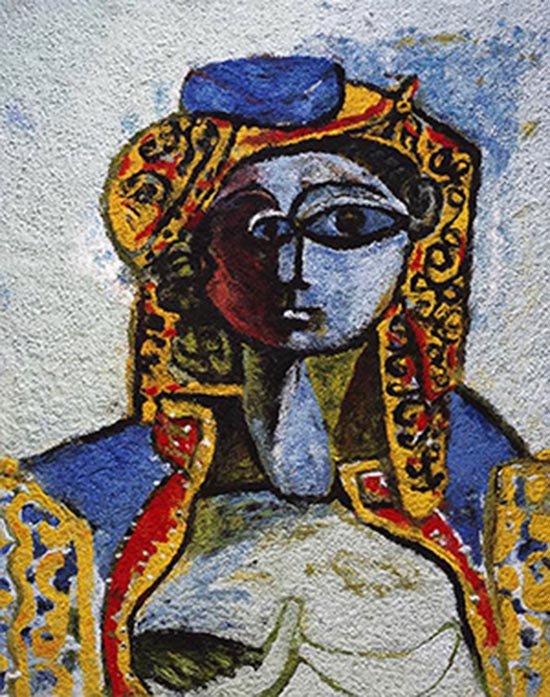 Jacqueline, after Picasso (Pictures of Pigment), 2007: Vik MUNIZ (born 1961) Jacqueline, after Picasso (Pictures of Pigment), 2007 Digital C-Print Edition of 6 +4 AP Signed and labeled on the reverse 89.3 x 71 in. – 227 x 180 cm.