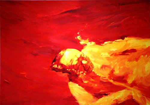 The President’s Meditation No. 12, 2007: Gao QIANG (born 1944) The President’s Meditation No. 12, 2007 Acrylic on canvas 55 x 77.9 in. – 140 x 198 cm. Exhibited at Galerie Albert Benamou, Paris, 2009