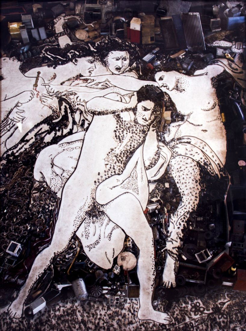 Orestes Persued by the Furies, after Adolphe William: Vik MUNIZ (born 1961) Orestes Persued by the Furies, after Adolphe William Bourguereau (Pictures of Junk), 2006 Chromogenic print, signed (on the back) Edition of 5/6 94.5 x 71 in. – 240 x 180.3 cm.