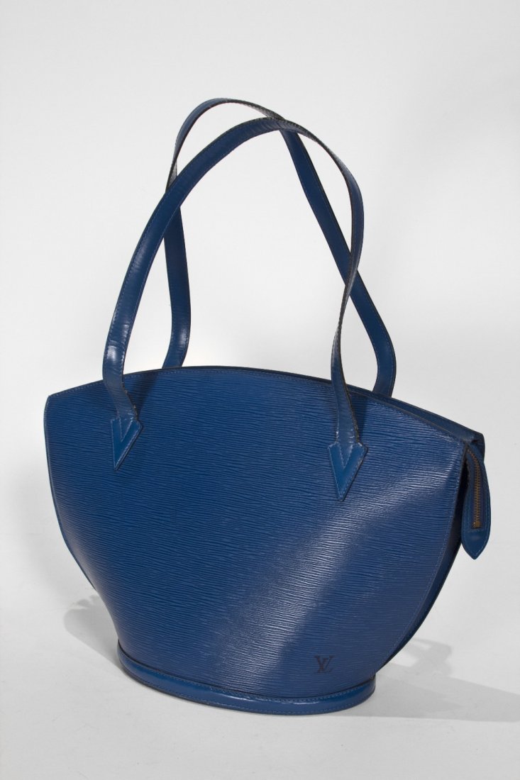 Louis Vuitton: Saint- Jacques Shopping Bag in Toledo Blue Epi Leather 12” Width x 22” Height x 6” Depth Excellent Condition