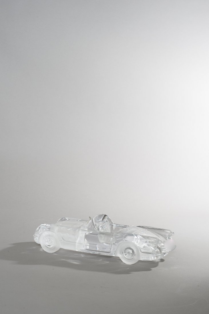 DAUM - Xavier FROISSART: DAUM - Xavier FROISSART Corvette 53, 1989 Crystal sculpture. L: 12.2 in, L: 31 cm This lot has no reserve