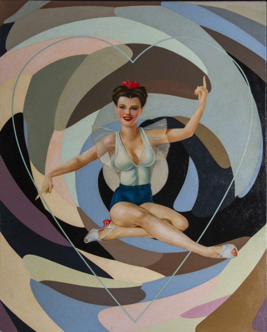 Confusing Signals: Peter PHILLIPS (British, born 1939) Confusing Signals Oil on canvas Signed and titled on the reverse 19.5 in. x 15.75 in - 49.5 x 40 cm.