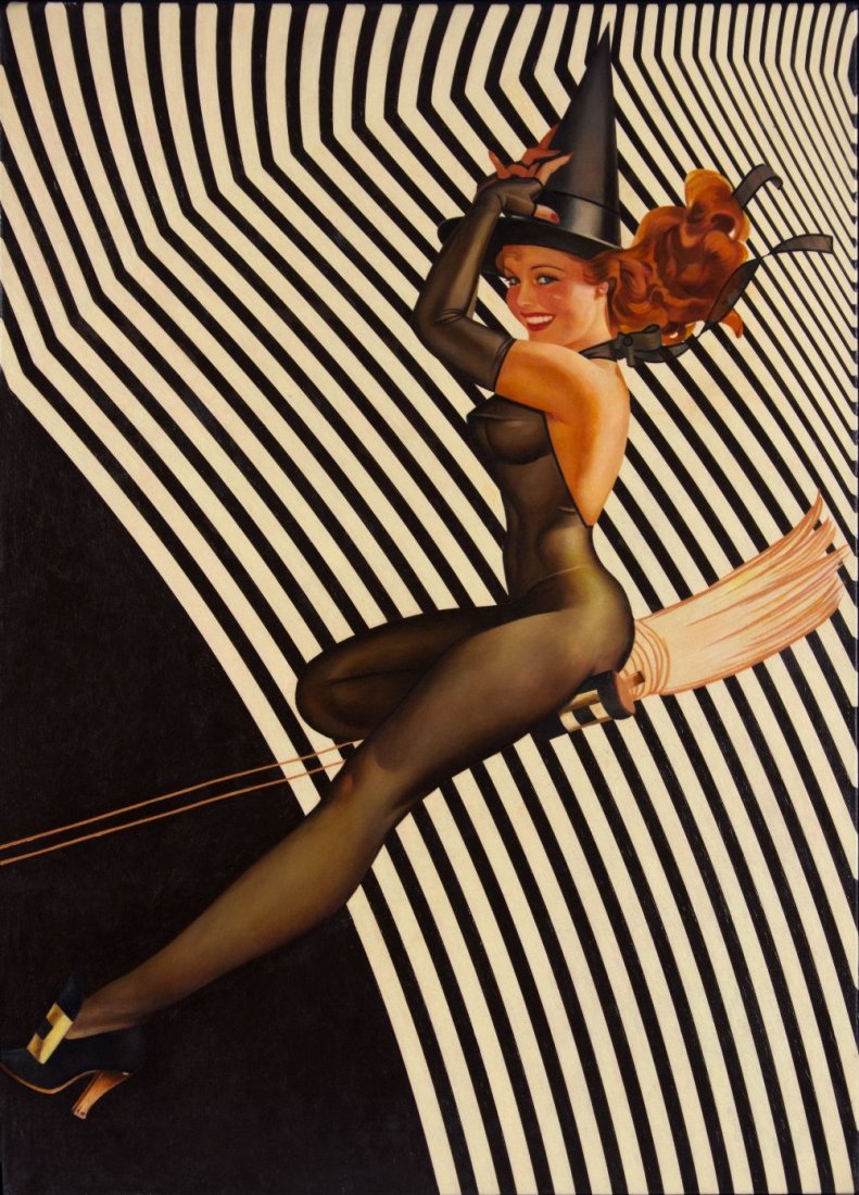 Hex a Doodle Doo: Peter PHILLIPS (British, born 1939) Hex a Doodle Doo Oil on canvas Signed and titled on the reverse 27.5 x 19.75 in. - 70 x 50 cm.