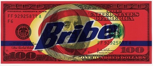 Steven D. GAGNON (born in 1973): Steven D. GAGNON (born in 1973) Money Laundering, 2010 Based & U.V. inks on coventry rag paper, pencil, signed, dated and numbered Edition of 50 26 x 60 in. - 66 x 152 cm.