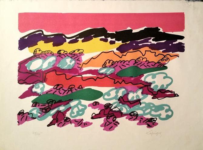 Charles LAPICQUE (1898-1988): Charles LAPICQUE (1898-1988) Composition Lithograph signed lower right, numbered 79/125 lower left 18.5 x 24.80 in. - 47 x 63.5 cm. *This work is in our Paris office