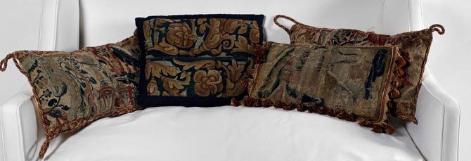 XIX - XX Century Four Decorative Pillows With tassels (1 of 1)