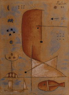 Visage, 1987: Manuel PAILOS (Uruguayan, 1919-2004)Visage, 1987Pastel and ink on cardboardSigned and dated upper right10.4 x 7.7 in. - 26.5 x 19.5 cm.