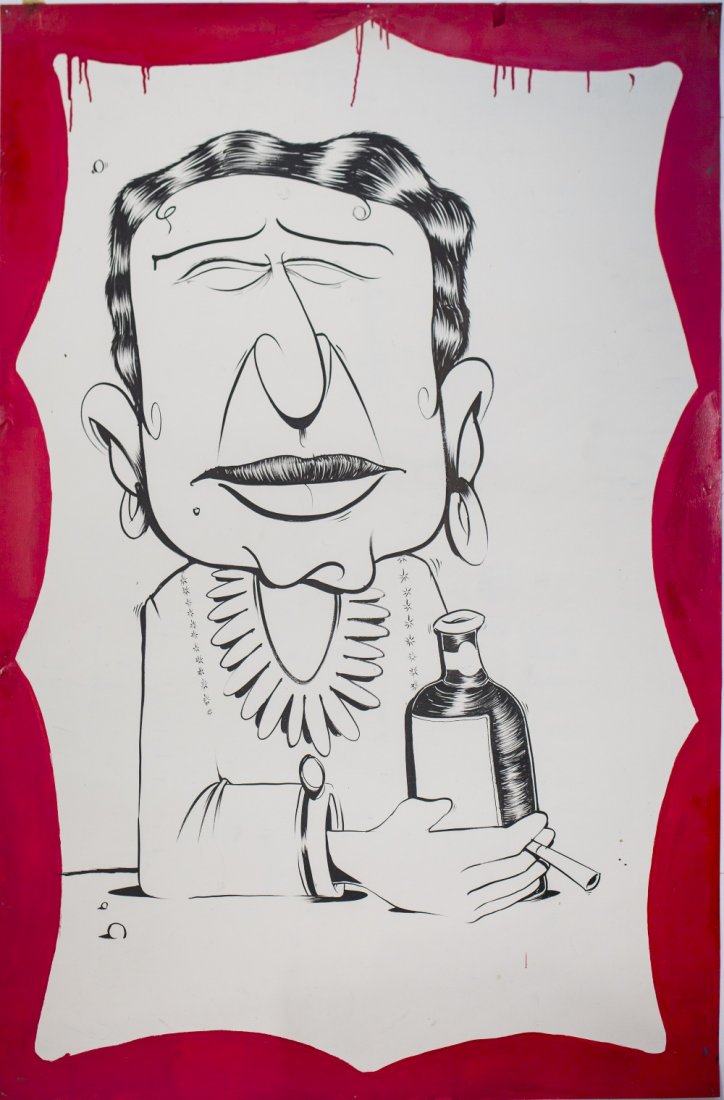 Barry MCGEE (b. 1966); Untitled, (Hello my name is...: Barry MCGEE (b. 1966) Untitled, (Hello my name is... ), ca. 1990â€™s House paint and marsh inks on large plastic bus stop advertisement 68 x 47.5 in. â€“ 172.72 x 120.65 cm. PROVENANCE Acqui