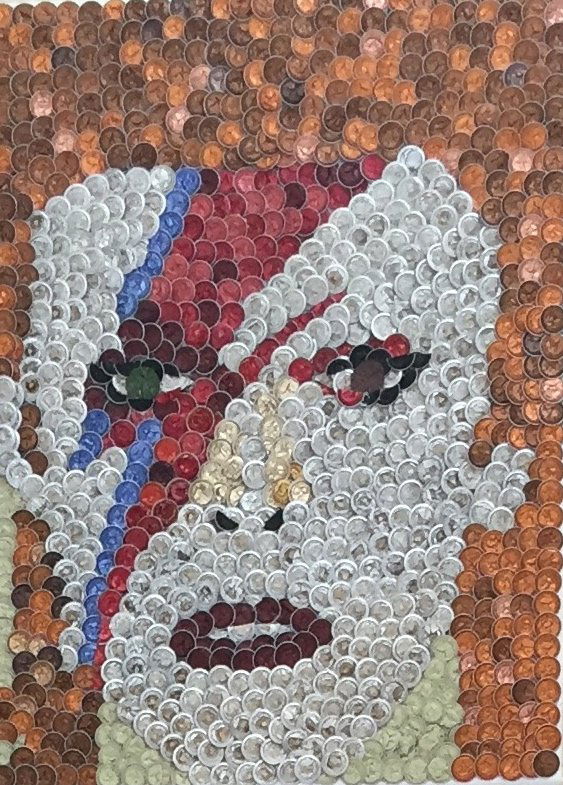 MPM; DAVID B.: MPM DAVID B. Mixed media on canvas, including Nespresso Recycled Capsules 40 x 30 in. â€“101.6 x 76.2 cm. *A portion of the proceeds from this lot will benefit the Guntram von Habsburg Foundation