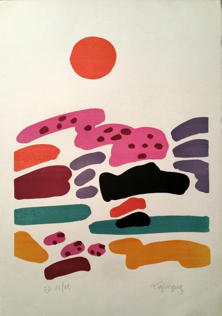 Charles LAPICQUE (1898-1988) Composition: Charles LAPICQUE (1898-1988) Composition Lithograph Signed lower right, inscribed E.A and numbered 17/25 lower left 20.4 x 14.5 in. - 52 x 37 cm. THIS WORK IS IN OUR PARIS OFFICE IN France