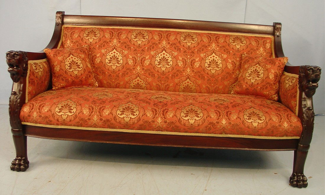 323 Mahogany Lion Head Sofa with claw feet, ca. 1880, Nov 12, 2011