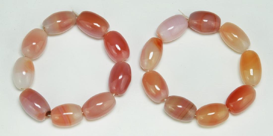 PAIR AGATE BEADED BRACELETS (1 of 4)