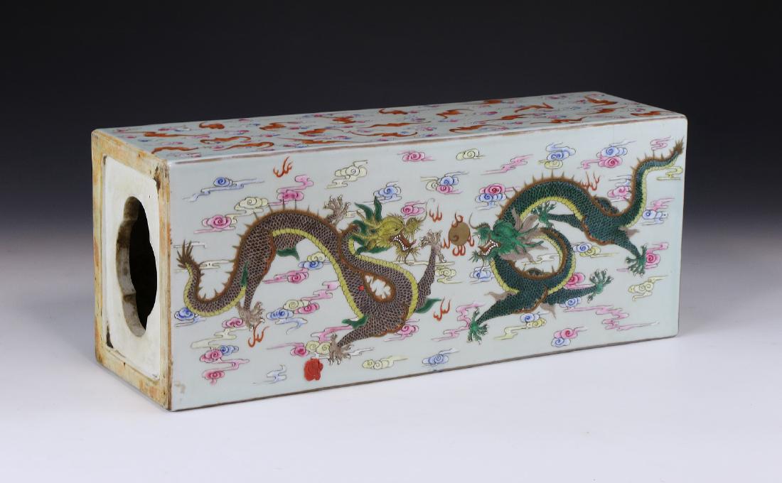 A Chinese Antique Famille Rose Porcelain Pillow (1 of 3)