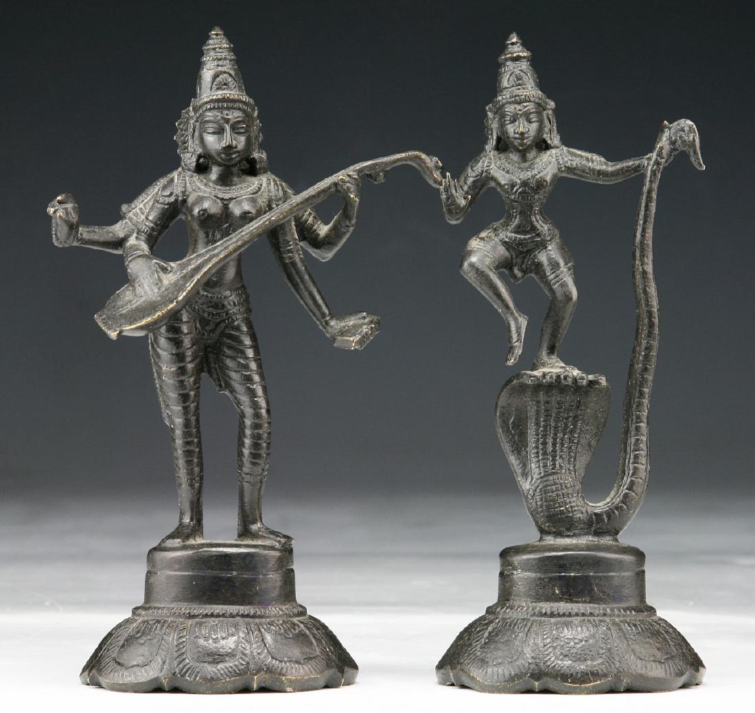 TWO (2) CHINESE ANTIQUE BRONZE BUDDHA (1 of 3)