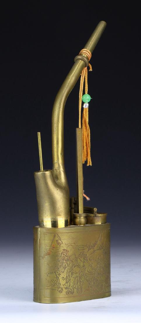 A CHINESE ANTIQUE BRONZE PIPE (1 of 4)