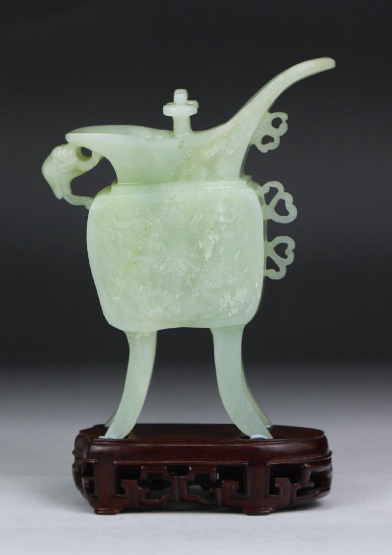 A CHINESE NEPHRITE JADE JUE CUP (1 of 6)