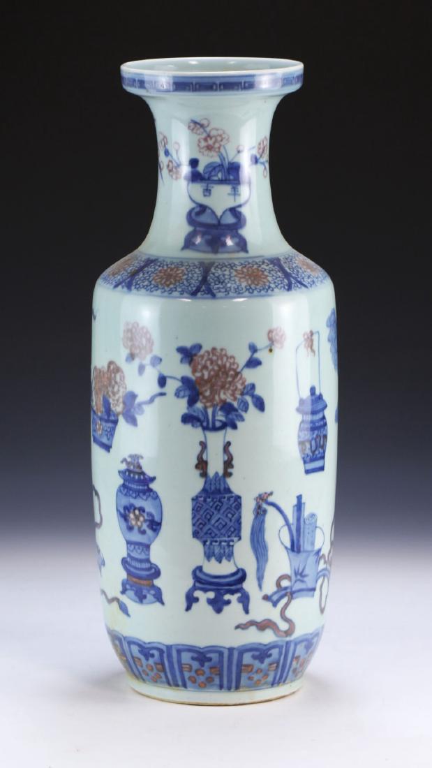 A BIG CHINESE ANTIQUE BLUE & WHITE UNDERGLAZED RED (1 of 5)
