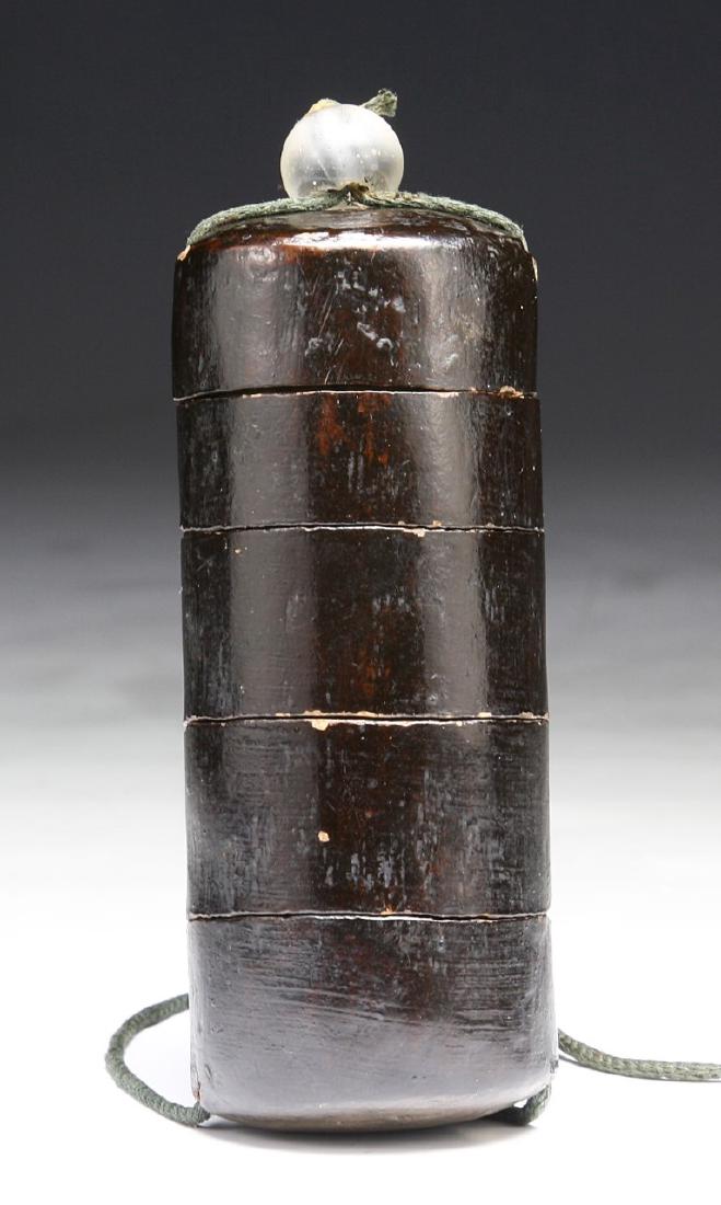 AN ANTIQUE JAPANESE LACQUER WOOD INRO (1 of 2)