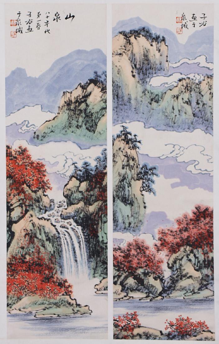 A CHINESE PAPER PAINTING BY LIU, ZIGU (1 of 6)