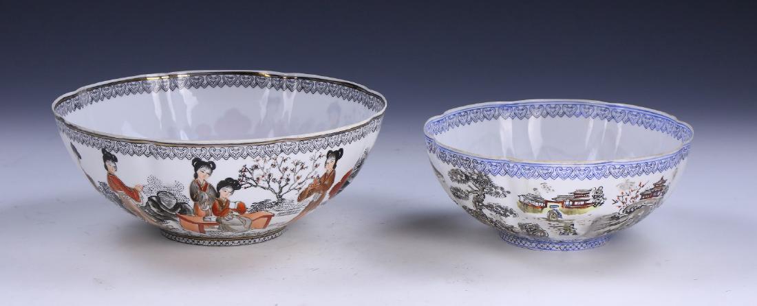 TWO (2) CHINESE ANTIQUE MIXED EGGSHELL PORCELAIN BOWLS (1 of 10)