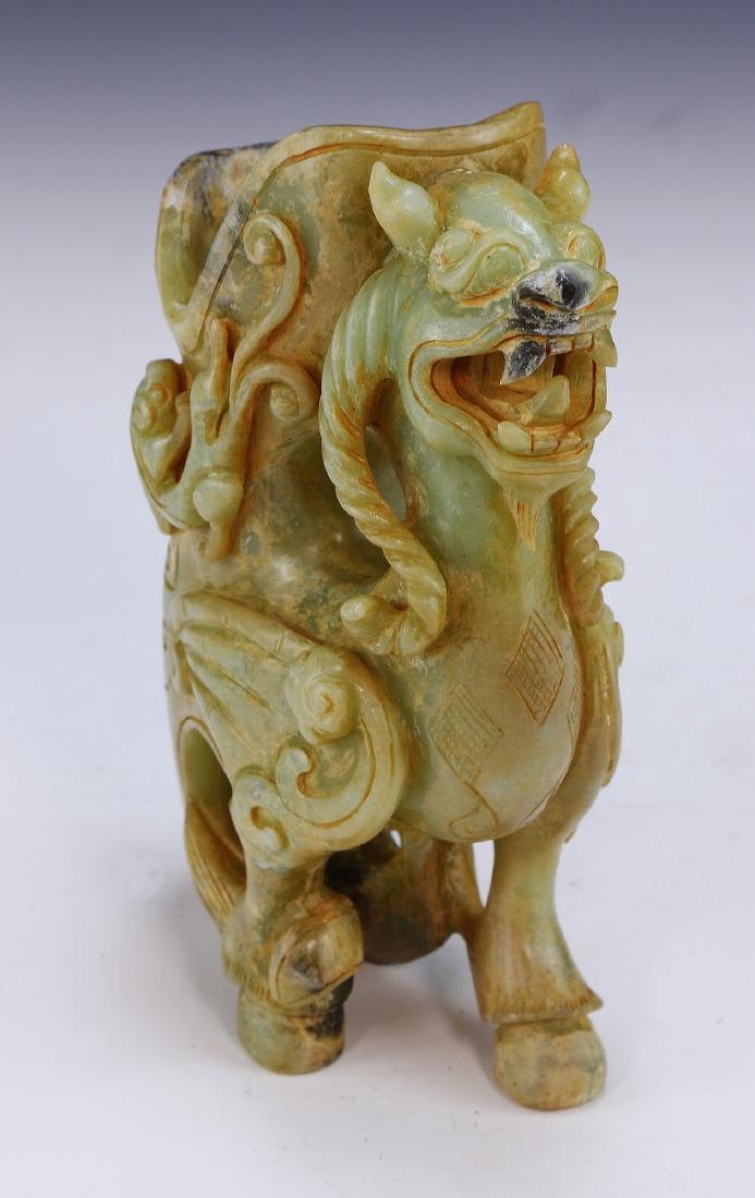 A CHINESE ARCHIC JADE CARVED DRAGON VESSEL (1 of 6)