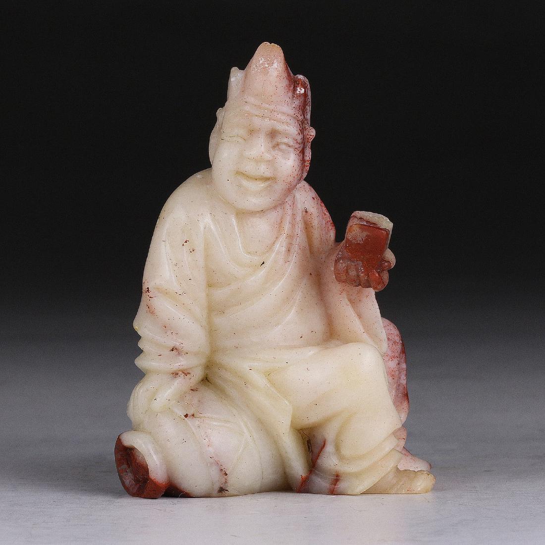 A Chinese Antique Shoushan Soapstone Figure (1 of 3)