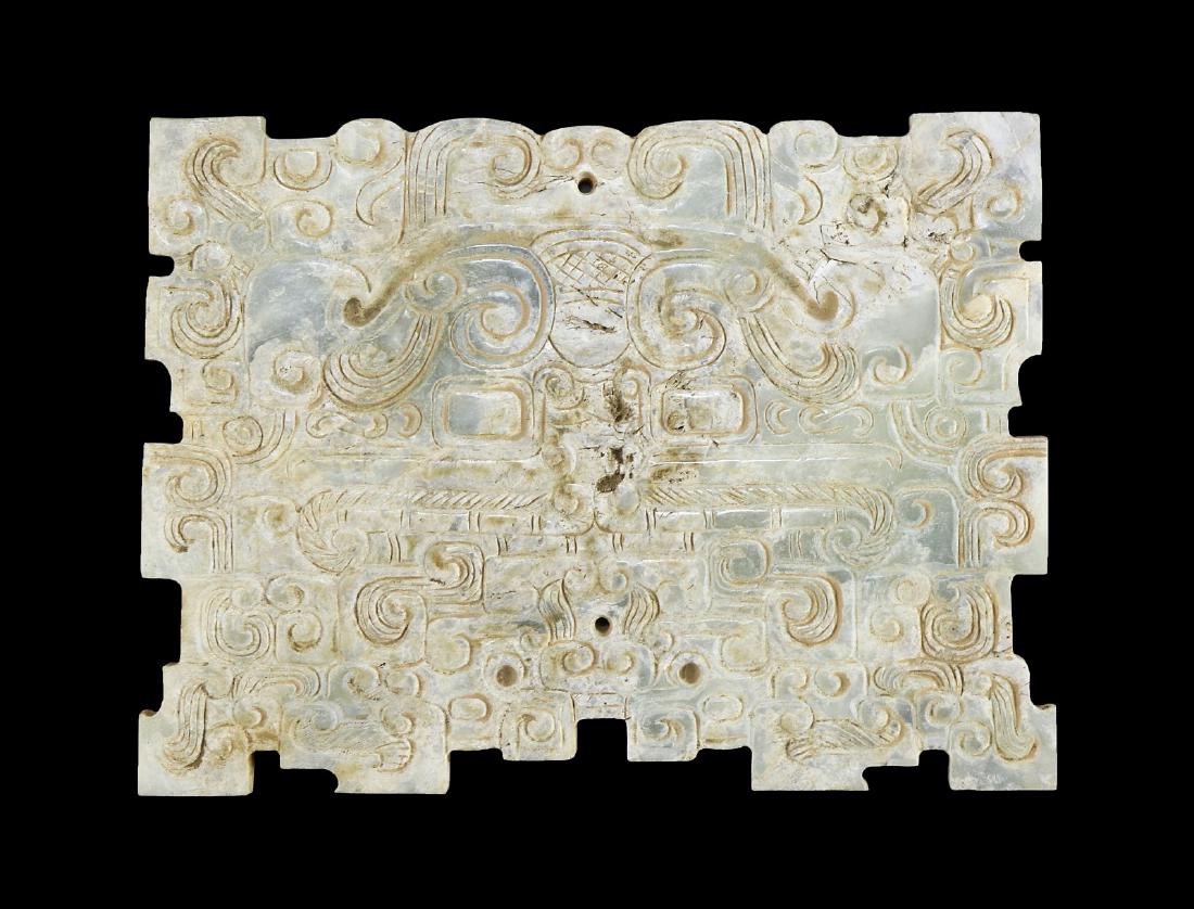 A CHINESE ANTIQUE ARCHAIC STONE CARVING