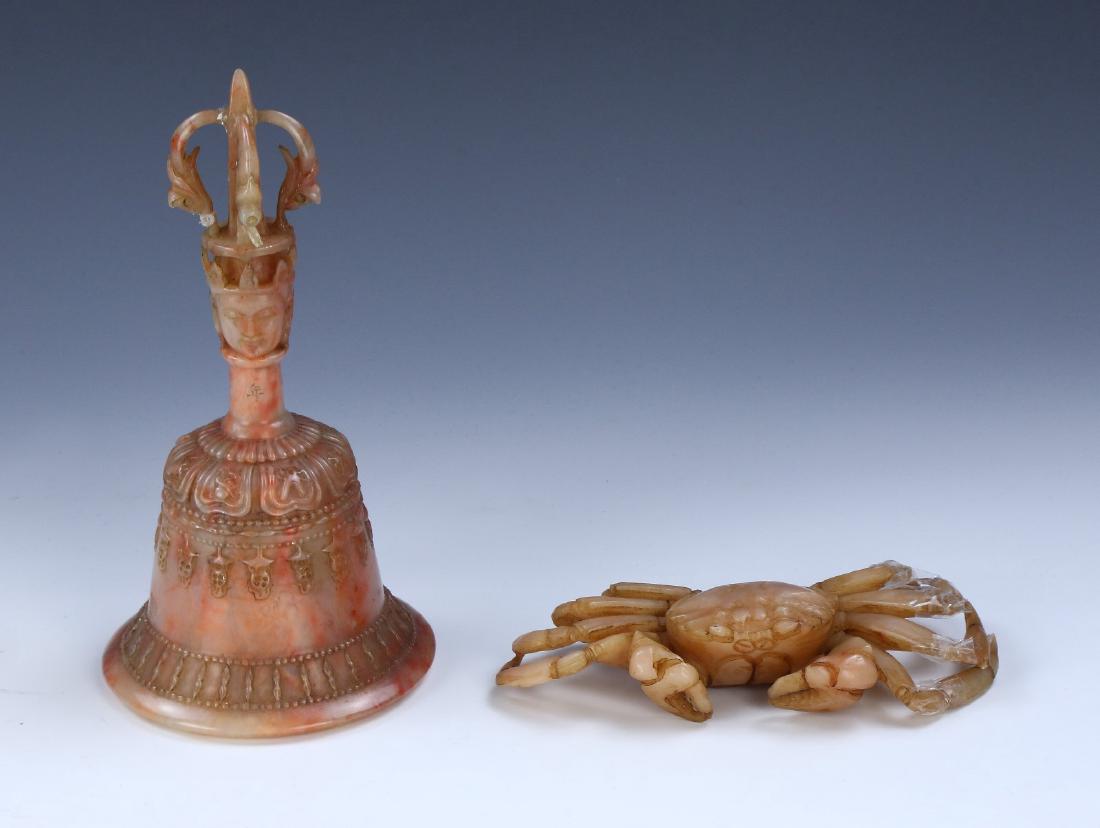 TWO (2) CHINESE SHOUSHAN SOAPSTONE CARVINGS (1 of 6)