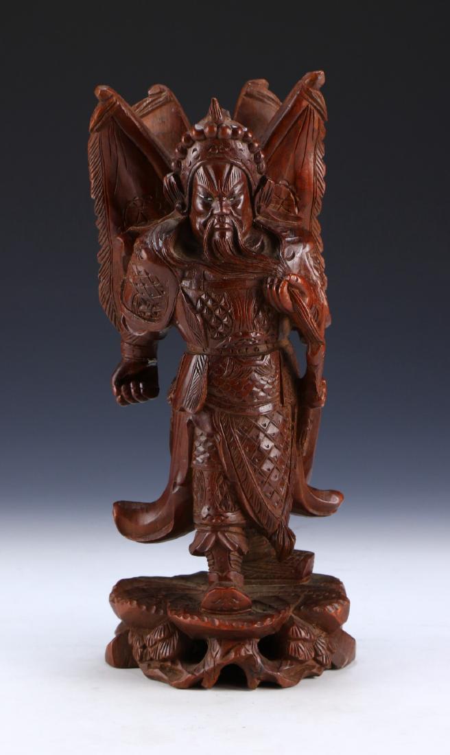 A CHINESE ANTIQUE WOOD CARVED GUNAYU (1 of 6)