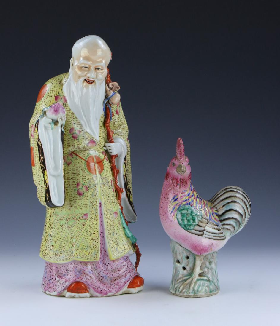 TWO (2) CHINESE ANTIQUE MIXED FAMILLE ROSE PORCELAIN (1 of 5)