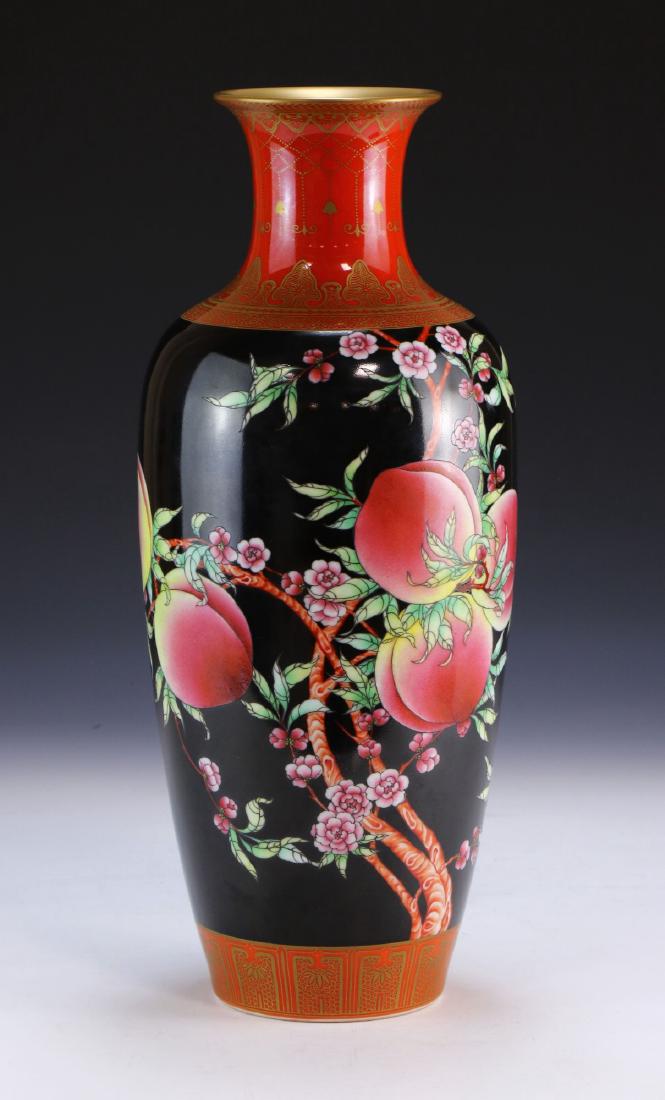 A CHINESE ANTIQUE GILT, BLACK, & IRON RED GLAZED (1 of 5)