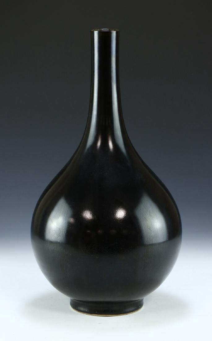 A BIG CHINESE ANTIQUE MIRROR BLACK GLAZED PORCELAIN (1 of 6)