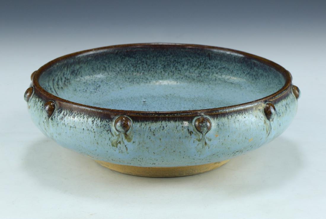 A CHINESE ANTIQUE JUNYAO GLAZED PORCELAIN WASHER (1 of 4)