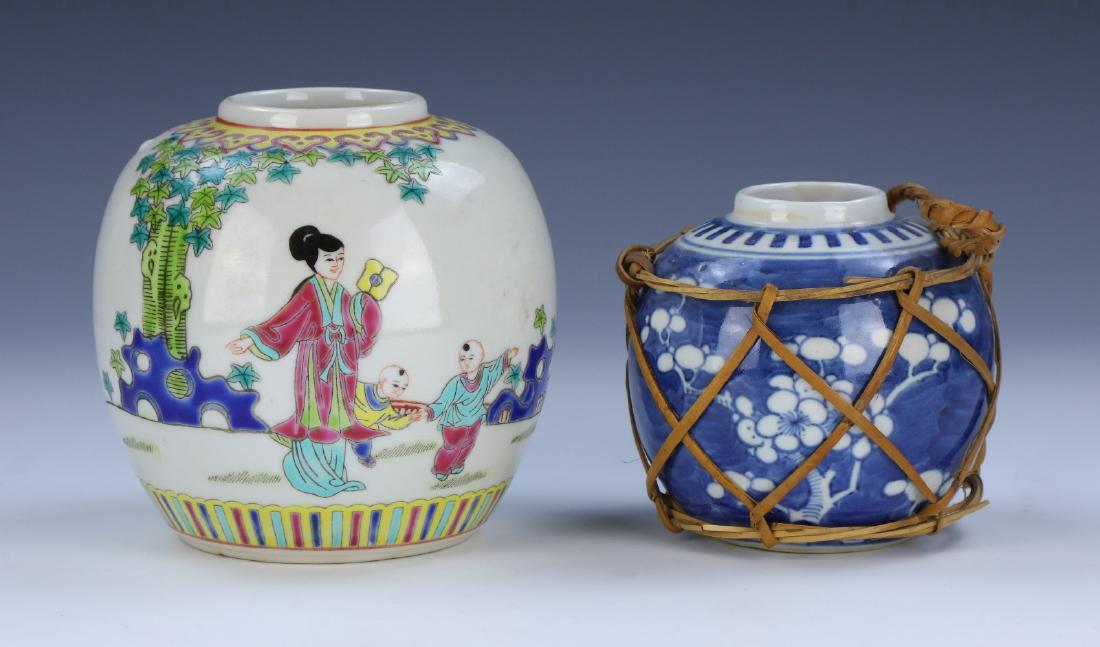 TWO (2) CHINESE ANTIQUE MIXED PORCELAIN VASES (1 of 5)