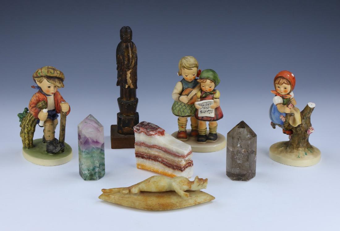 GROUP OF EIGHT (8) MIXED STONE & PORCELAIN ITEMS (1 of 3)