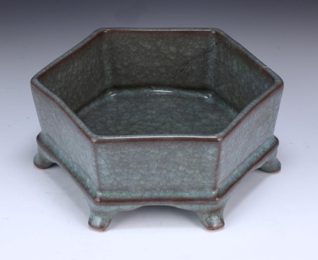 A CHINESE ANTIQUE CELADON GLAZED CENSER (1 of 4)