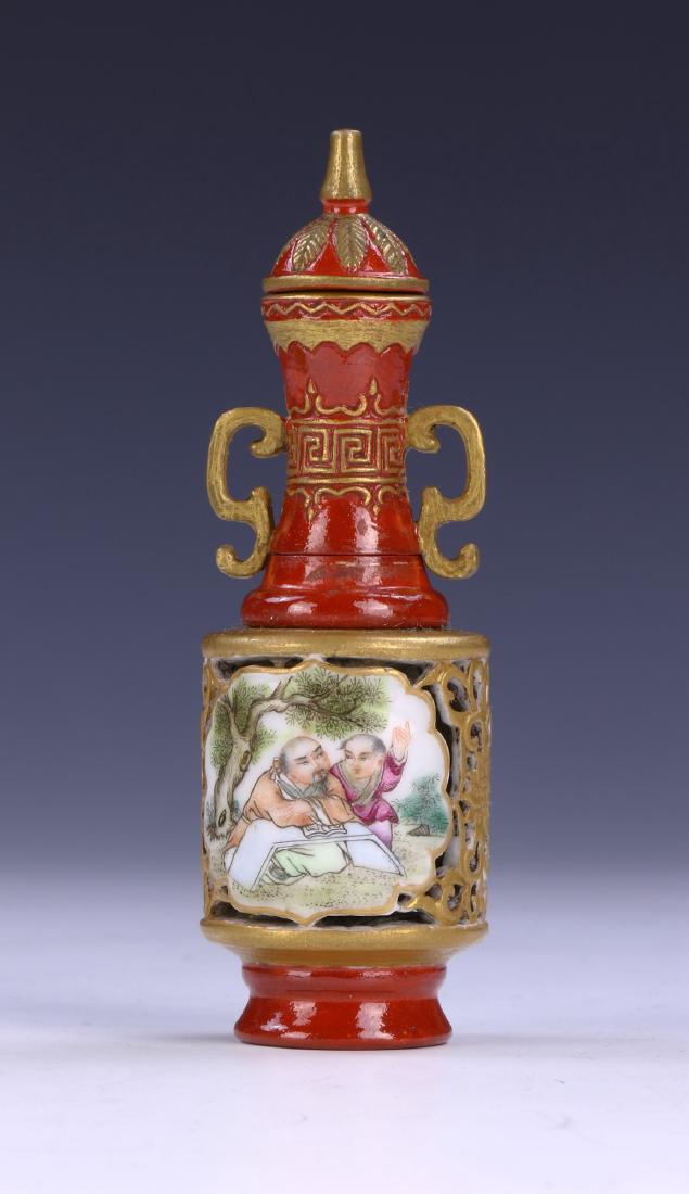 A FINE CHINESE ANTIQUE FALANGCAI REVOLVING AND (1 of 7)