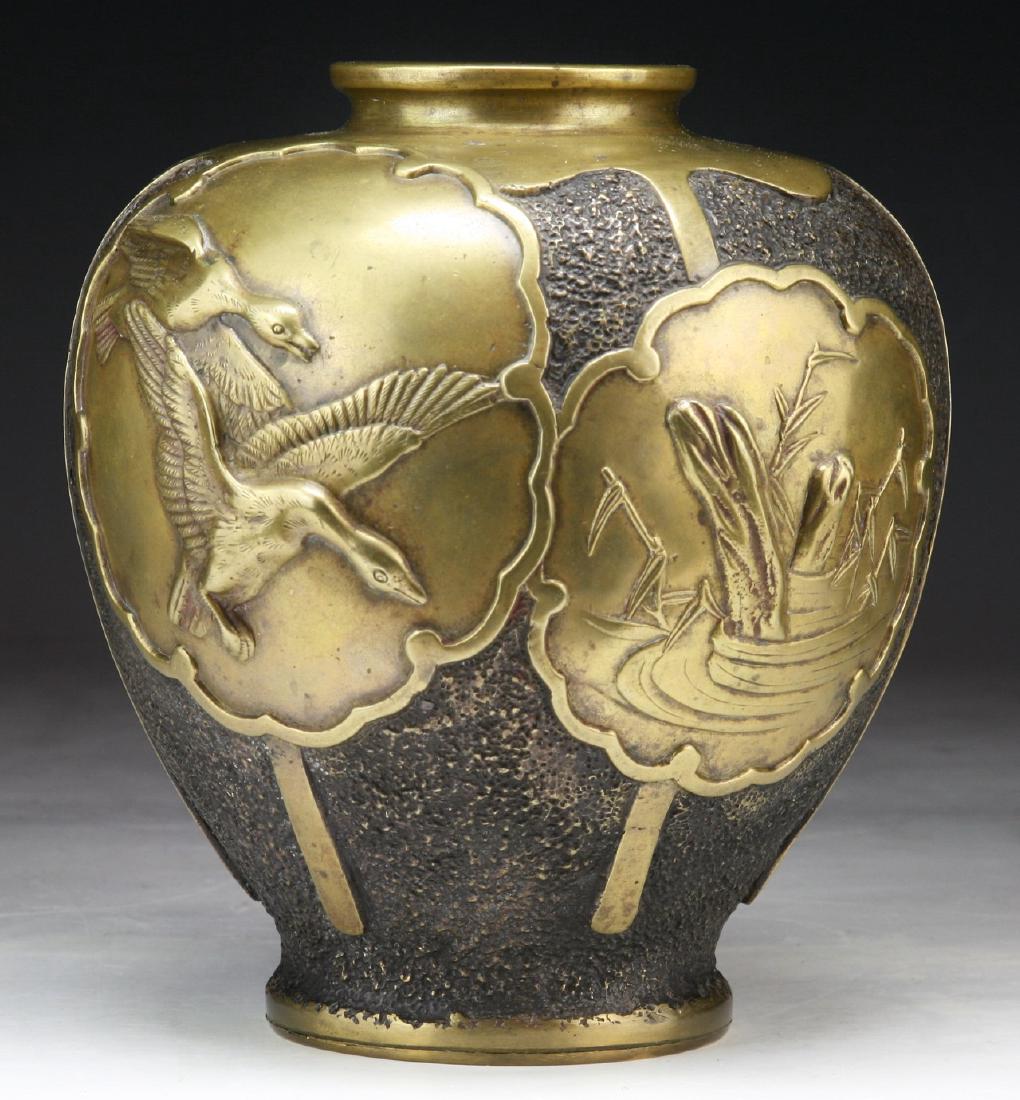 A Japanese Antique Gilt Brass Jar (1 of 4)