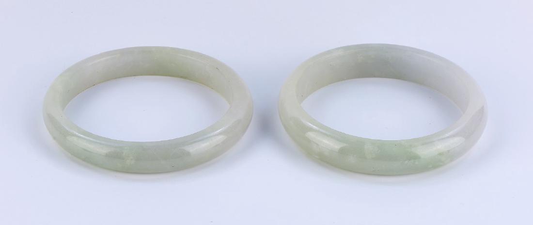 TWO (2) CHINESE JADEITE BANGLES (1 of 2)